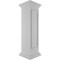 Ekena Millwork 12"W x 48"H Straight Newel Post with Panel, Flat Capital & Base Trim (Installation kit included) NWL12X48SPF0B0 - alternate 2